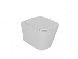 Унитаз Подвесной «DK» Quadro, Безободковый Сиденье Микролифт, Белый (DT1516016)