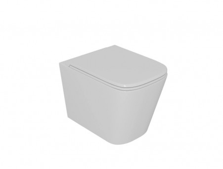 Унитаз Подвесной «D&K» Quadro, Безободковый Сиденье Микролифт, Белый (DT1516016)