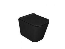 Унитаз Подвесной «DK» Berlin, Безободковый, Сиденье Микролифт, Черный (DT1436025)