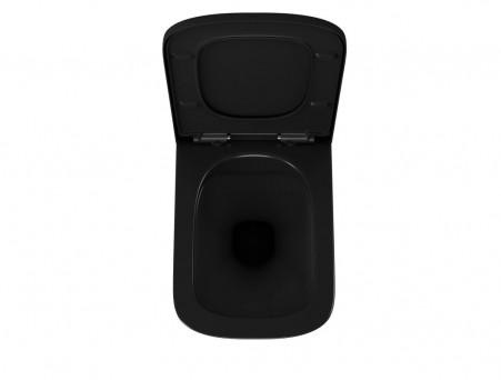 Унитаз Подвесной «D&K» Berlin, Безободковый, Сиденье Микролифт, Черный (DT1436025)