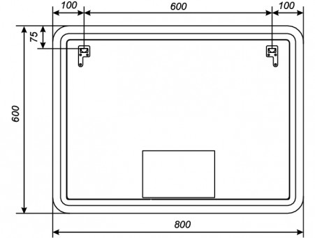 Зеркало «MarkaOne» Amour 80, Белый (У98566)