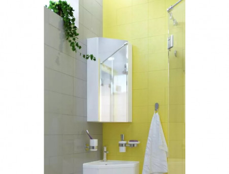 Зеркало-Шкаф «MarkaOne» Penta 43П 1д, Угловой, Белый (Ц0000005168)