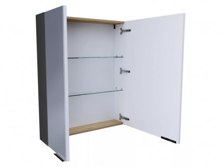 Зеркало-Шкаф «MarkaOne» Gaula 60 2д., Черный (У92541)