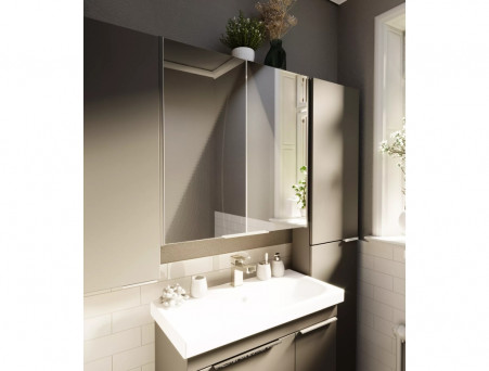 Зеркало-Шкаф «MarkaOne» Gaula 60 2д., Черный (У92541)