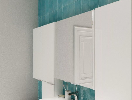 Зеркало-Шкаф «MarkaOne» Gaula 60 2д., Белый (У92511)