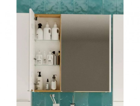 Зеркало-Шкаф «MarkaOne» Gaula 60 2д., Белый (У92511)