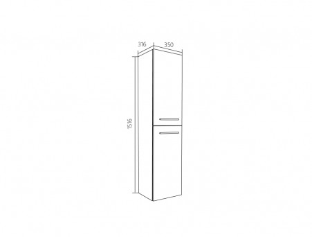 Пенал «MarkaOne» Соната R 35П 2д., Белый (У23258)