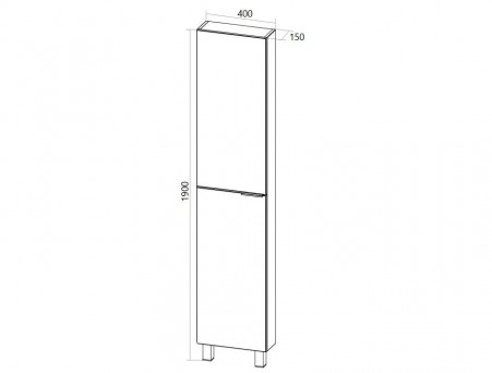 Пенал «MarkaOne» Gaula 40Н 2д., Белый (У92522)