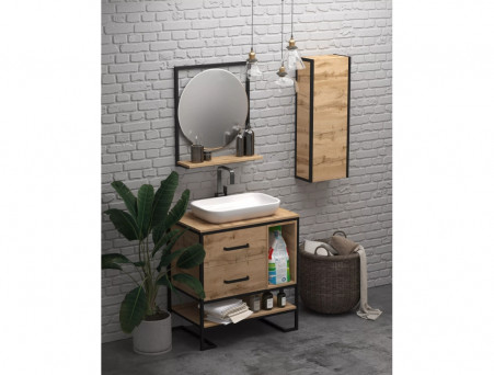 Пенал «MarkaOne» Grunge Loft 35П 1д., Дуб Вотан (Ц0000007987)