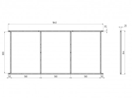 Рама «MarkaOne» Разборная Esma 190x90, Черный (03эс1990)