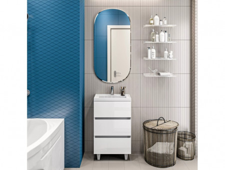 Тумба с Раковиной «MarkaOne» Bumble 50Н 2я., Белый (У88747)