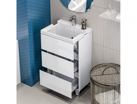 Тумба с Раковиной «MarkaOne» Bumble 50Н 2я., Белый (У88747)