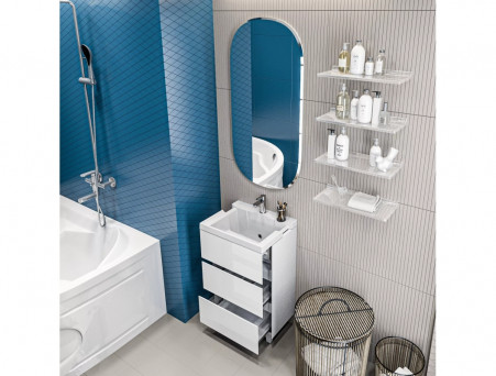 Тумба с Раковиной «MarkaOne» Bumble 60Н 2я., Белый (У90671)