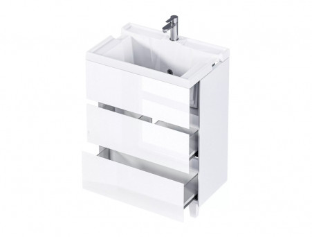 Тумба с Раковиной «MarkaOne» Bumble 60Н 2я., Белый (У90671)