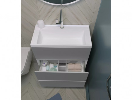 Тумба с Раковиной «MarkaOne» Bumble 60Н 2я., Белый (У90671)