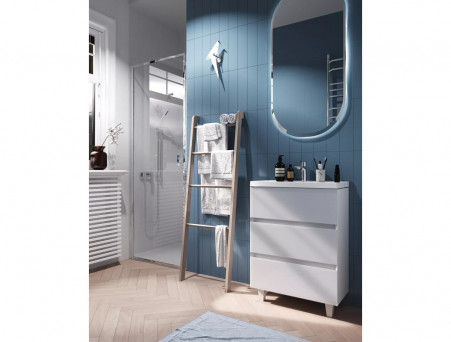 Тумба с Раковиной «MarkaOne» Bumble 60Н 2я., Белый (У90671)