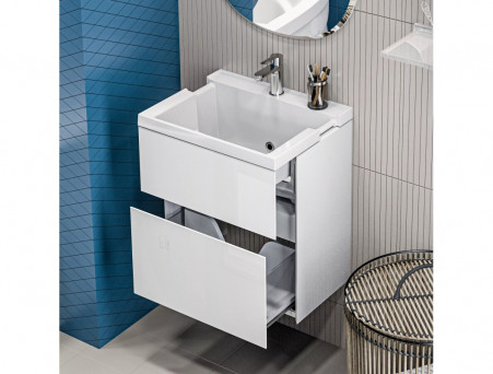 Тумба с Раковиной «MarkaOne» Bumble 60П 1я., Белый (У90670)