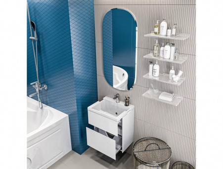 Тумба с Раковиной «MarkaOne» Bumble 60П 1я., Белый (У90670)