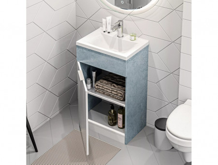 Тумба с Раковиной «MarkaOne» Revo 50Н 1д., Бетон Светло-Серый (У99085)