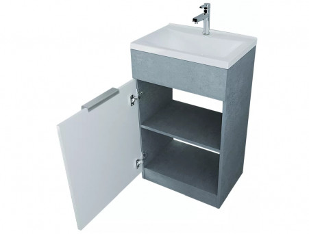 Тумба с Раковиной «MarkaOne» Revo 50Н 1д., Бетон Светло-Серый (У99085)