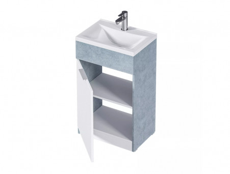 Тумба с Раковиной «MarkaOne» Revo 50Н 1д., Бетон Светло-Серый (У99085)