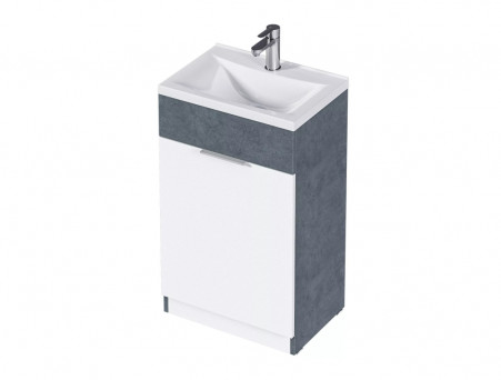 Тумба с Раковиной «MarkaOne» Revo 50Н 1д., Бетон Темно-Серый (У99086)