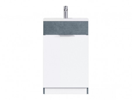 Тумба с Раковиной «MarkaOne» Revo 50Н 1д., Бетон Темно-Серый (У99086)