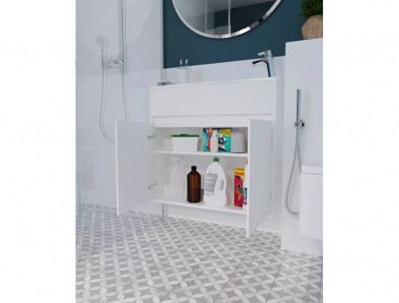 Тумба с Раковиной «MarkaOne» Stretto 80П 1д., Белый (У92325)