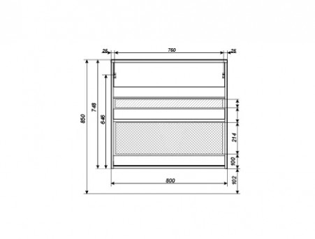 Тумба с Раковиной «MarkaOne» Stretto 80П 1д., Белый (У92325)