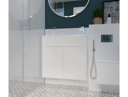 Тумба с Раковиной «MarkaOne» Stretto 80П 1д., Белый (У92325)