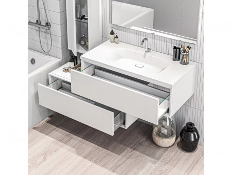 Тумба «MarkaOne» Milacco 100П 1я., Pure White (У83577)