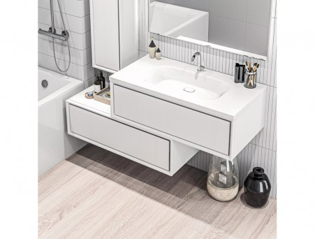 Тумба «MarkaOne» Milacco 100П 1я., Pure White (У83577)