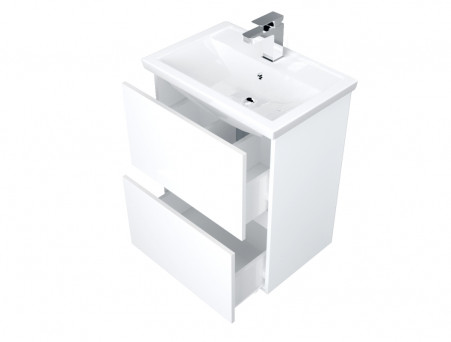 Тумба «MarkaOne» New Aris 60П 2я., Белый Глянец (Ц0000011988)