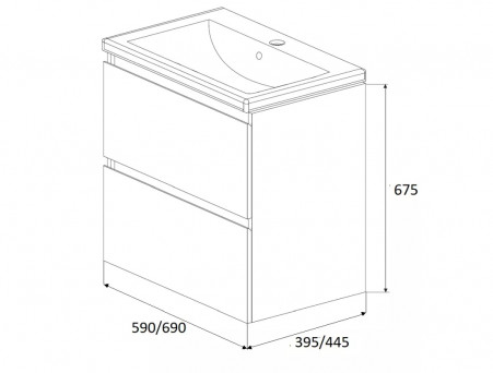 Тумба «MarkaOne» New Aris 70П 2я., Дуб Сонома (Ц0000019922)
