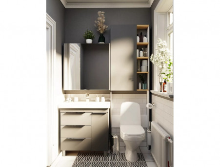 Шкаф Фасадный «MarkaOne» Gaula 60Н 1д., Черный (У92548)