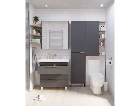 Шкаф Фасадный «MarkaOne» Gaula 60Н 1д., Черный (У92548)