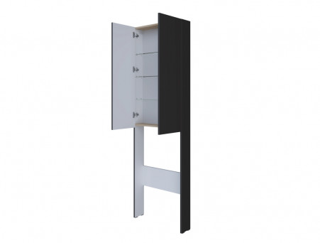 Шкаф Фасадный «MarkaOne» Gaula 60Н 2д., Черный (У92549)