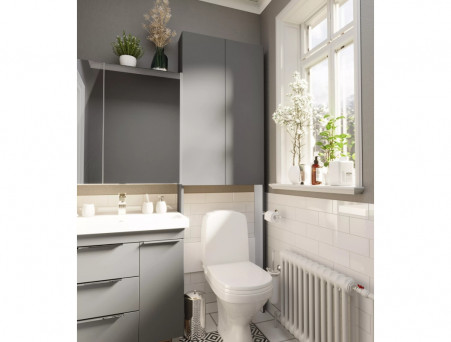 Шкаф Фасадный «MarkaOne» Gaula 60Н 2д., Черный (У92549)