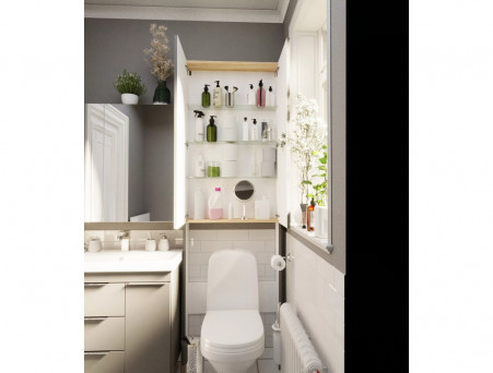 Шкаф Фасадный «MarkaOne» Gaula 60Н 2д., Черный (У92549)