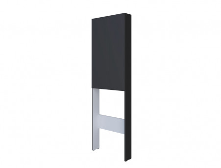 Шкаф Фасадный «MarkaOne» Gaula 60Н 2д., Черный (У92549)