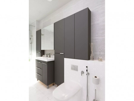 Шкаф Фасадный «MarkaOne» Gaula 60Н 2д., Черный (У92551)