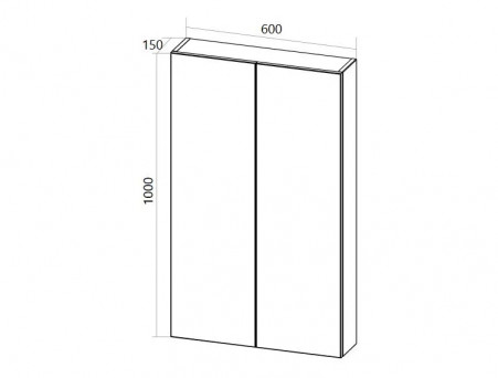 Шкаф Фасадный «MarkaOne» Gaula 60Н 2д., Белый (У92521)