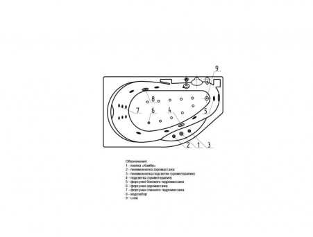 Акриловая Ванна «Aquatek» Таурус, Асимметричная, 170x100 (TAR170-0000002)