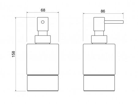 Дозатор Настольный «Aquatek» Лира, Черный Матовый/Белый Матовый  (AQ4429MB)