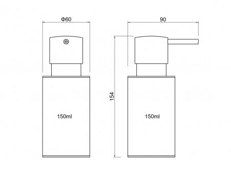 Дозатор Настольный «Aquatek» Оберон, Черный Матовый (AQ4229MB)