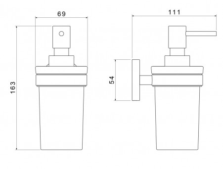 Дозатор «Aquatek» Европа, Хром/Белый Матовый  (AQ4105CR)