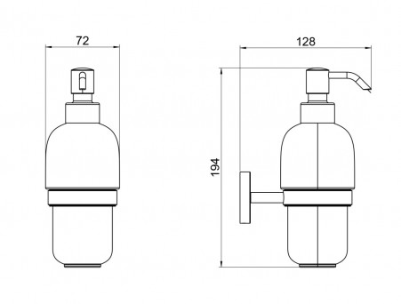 Дозатор «Aquatek» Бетта, Хром (AQ4605CR)