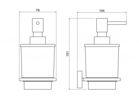 Дозатор «Aquatek» Либра, Черный Матовый/Белый Матовый  (AQ4305MB)