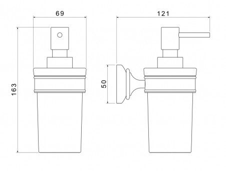 Дозатор «Aquatek» Классик, Черный Матовый/Белый Матовый  (AQ4505MB)