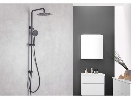 Душевая Система «Aquatek» 3 Jet 25см, Черный Матовый (AQ2046MB)